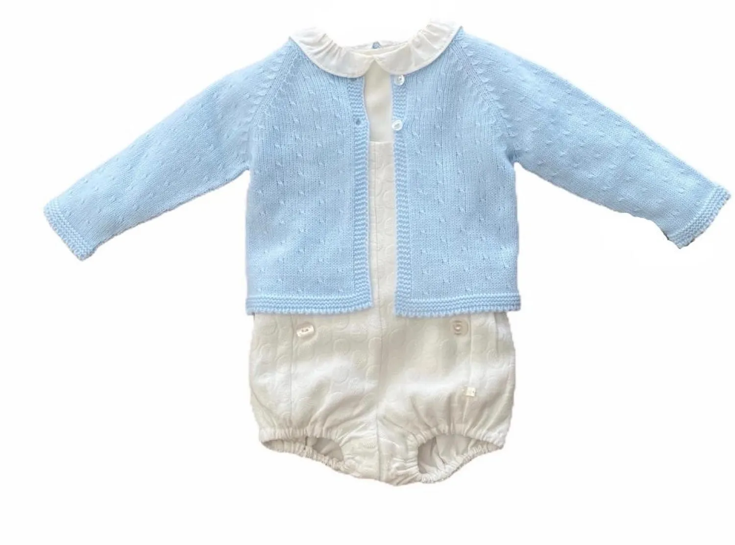 THREEPIECE BOY'S OUTFIT. LIGHT BLUE AND RAW.