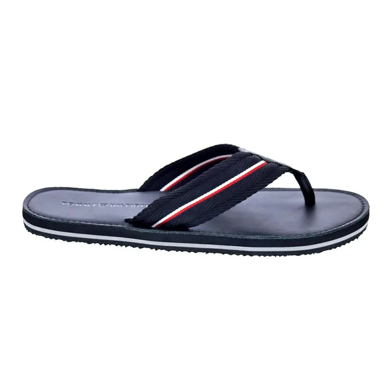 Tommy Hilfiger Sandalias Hombre Hilfiger Leather Negro