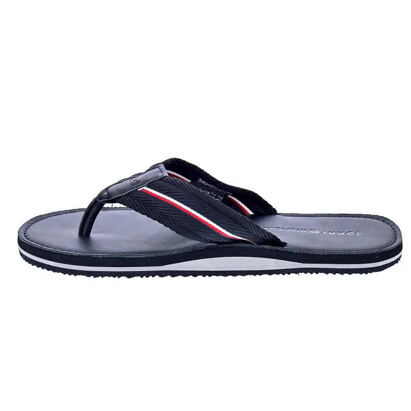 Tommy Hilfiger Sandalias Hombre Hilfiger Leather Negro