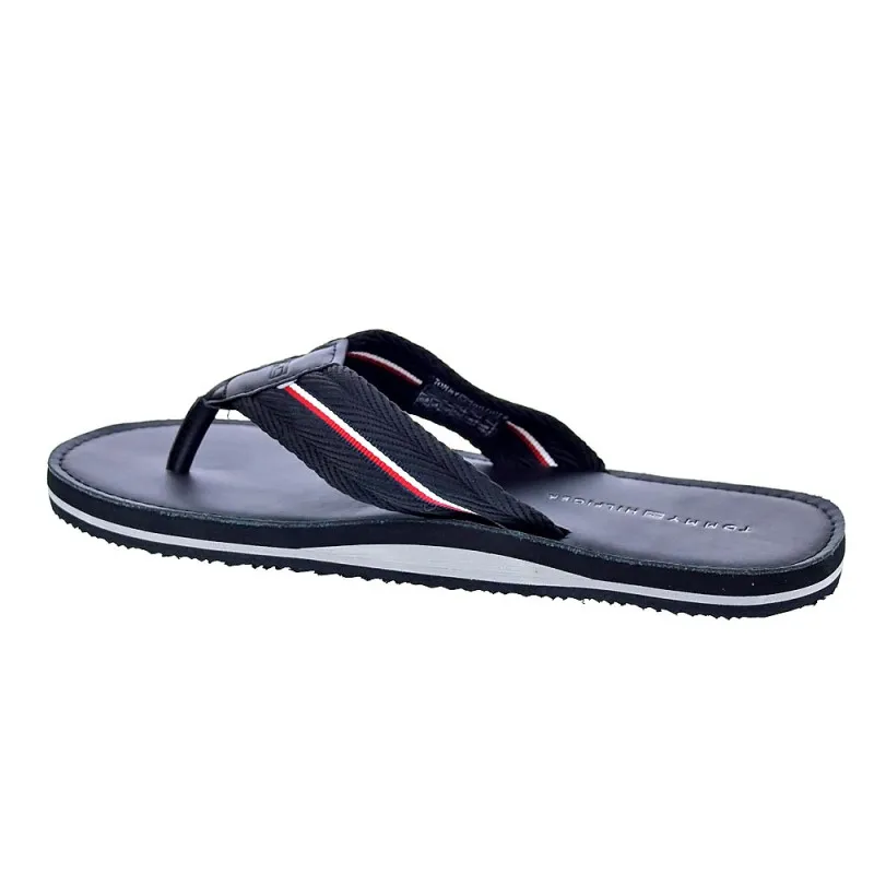Tommy Hilfiger Sandalias Hombre Hilfiger Leather Negro