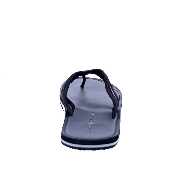 Tommy Hilfiger Sandalias Hombre Hilfiger Leather Negro