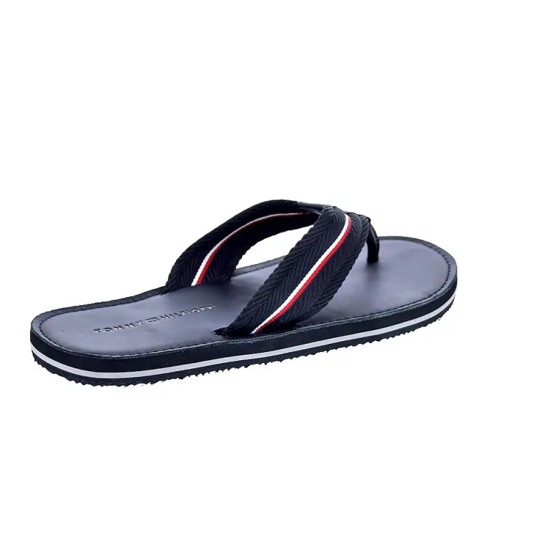 Tommy Hilfiger Sandalias Hombre Hilfiger Leather Negro