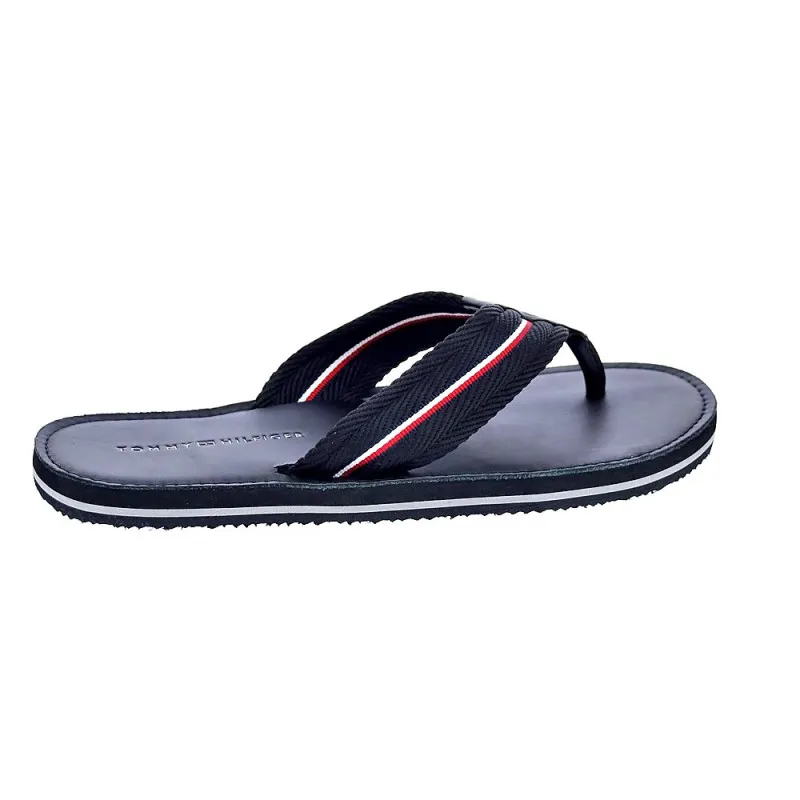 Tommy Hilfiger Sandalias Hombre Hilfiger Leather Negro