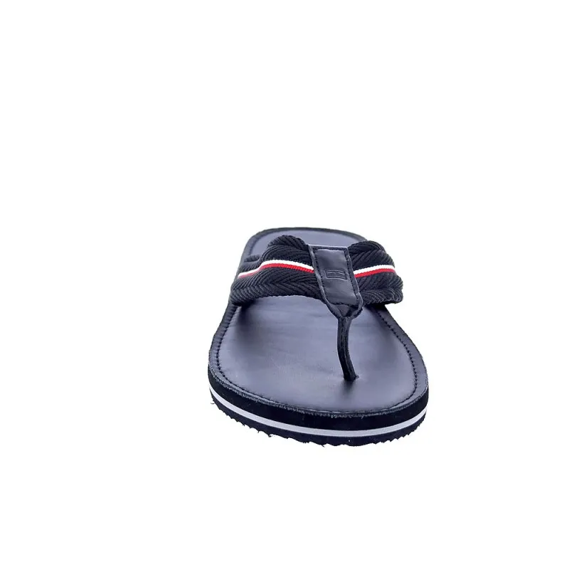 Tommy Hilfiger Sandalias Hombre Hilfiger Leather Negro