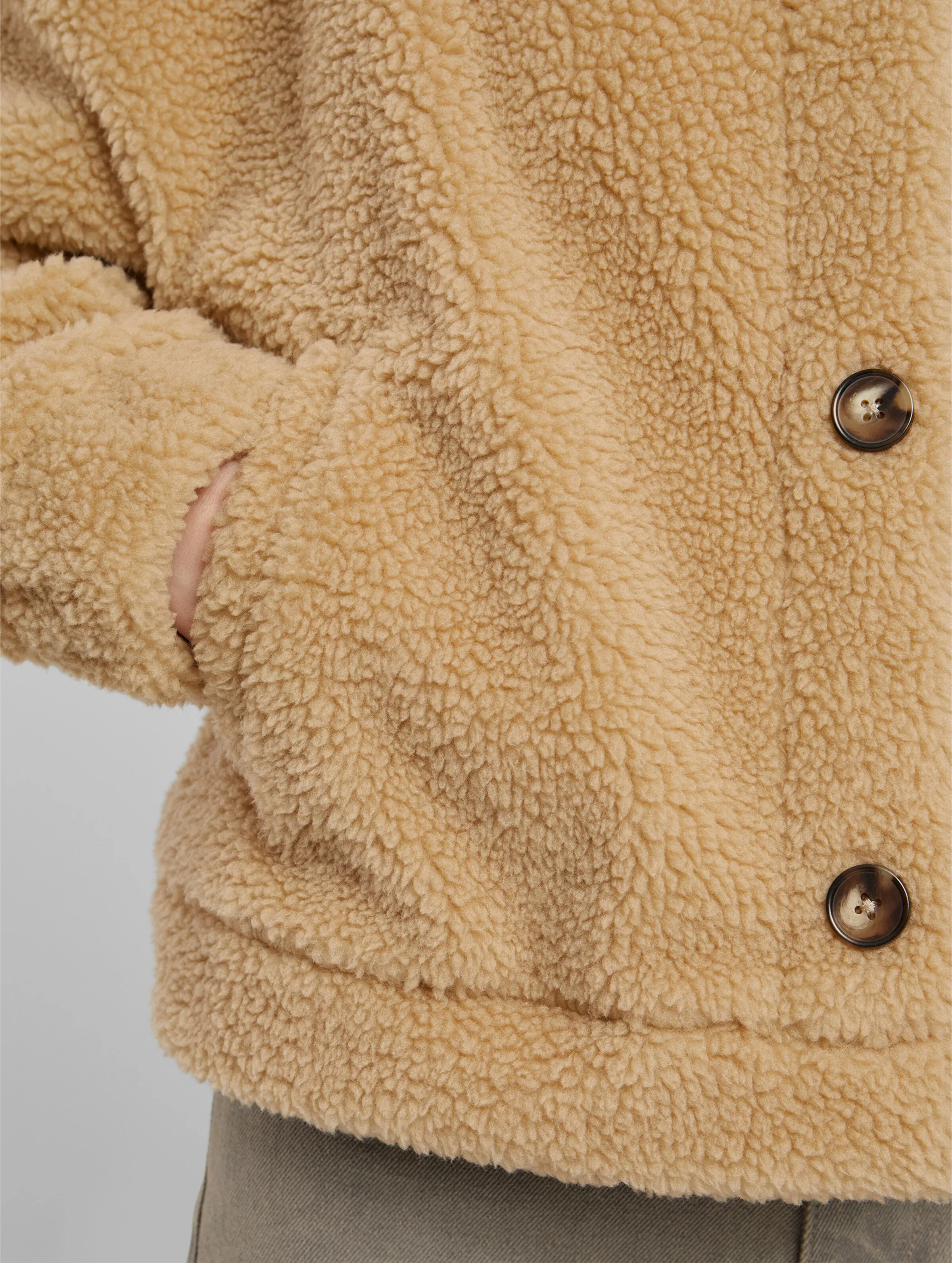 Urban Classics Urban Classics Ladies Short Sherpa Button Winterjacken