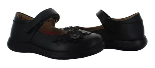 Vavito Zapato Balerina Escolar Vestir Piel Negro Niña 85410