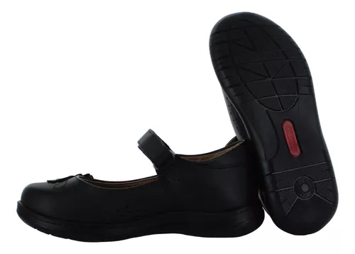 Vavito Zapato Balerina Escolar Vestir Piel Negro Niña 85410