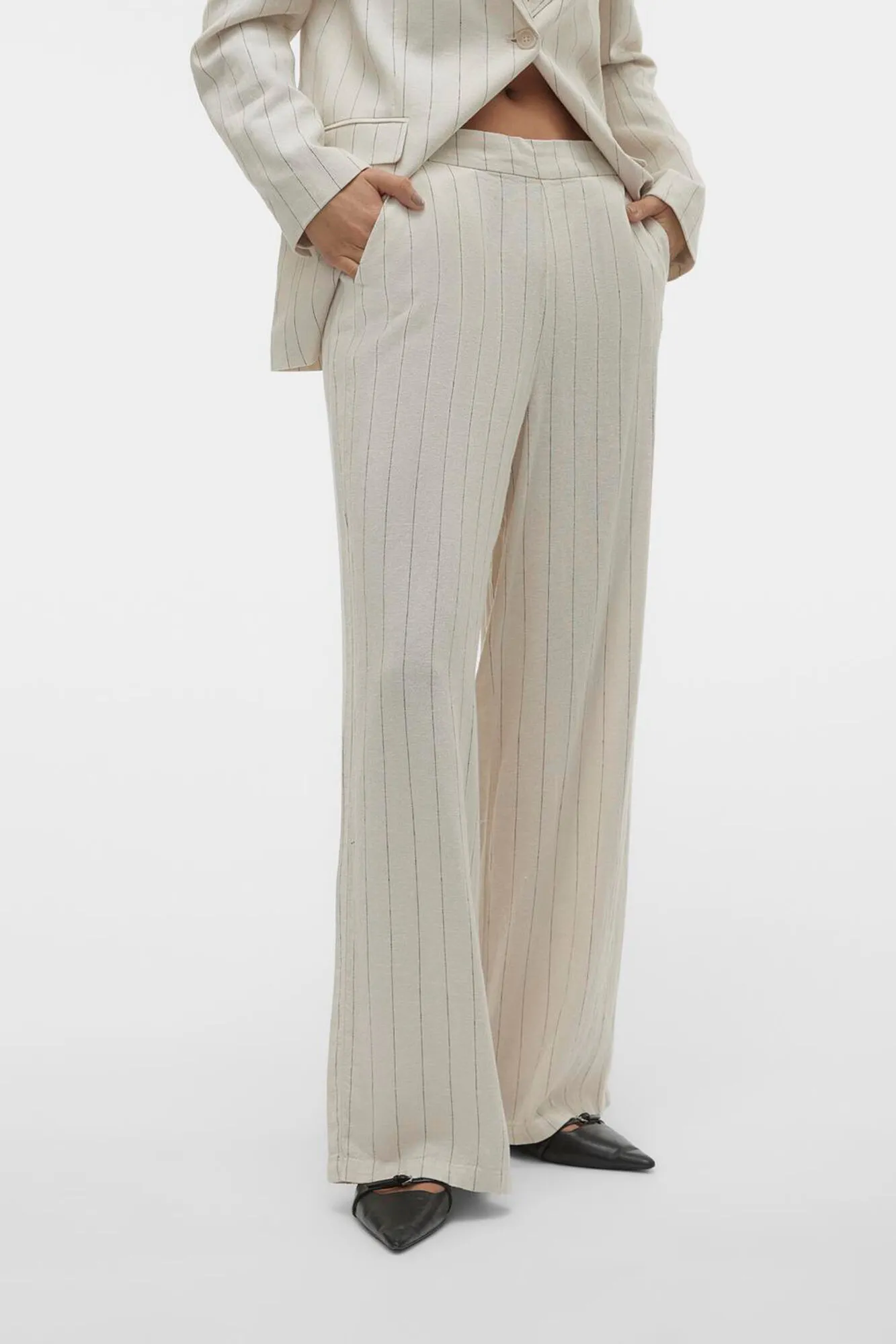 Vero Moda Pantalón largo de lino