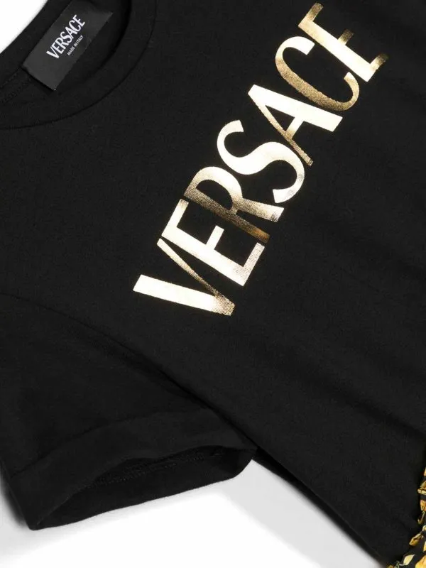 VERSACE YOUNG VESTIDO MIDI  NEGRO