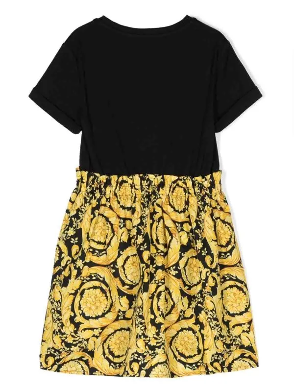 VERSACE YOUNG VESTIDO MIDI  NEGRO