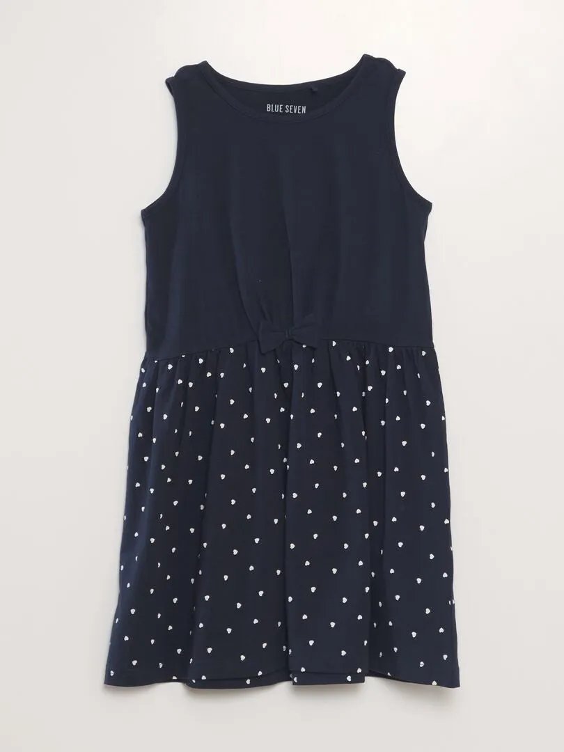 VESTIDO 2 EN 1 CON LAZO  AZUL
