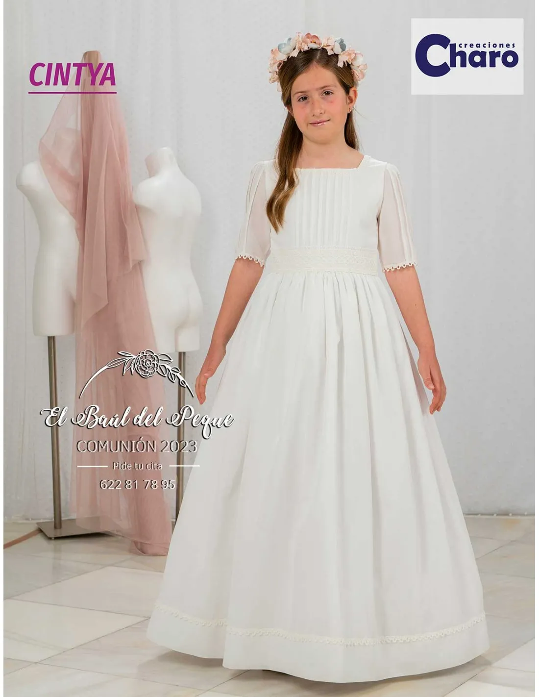 Vestido Comunión Creaciones Charo Modelo Cintya 2023