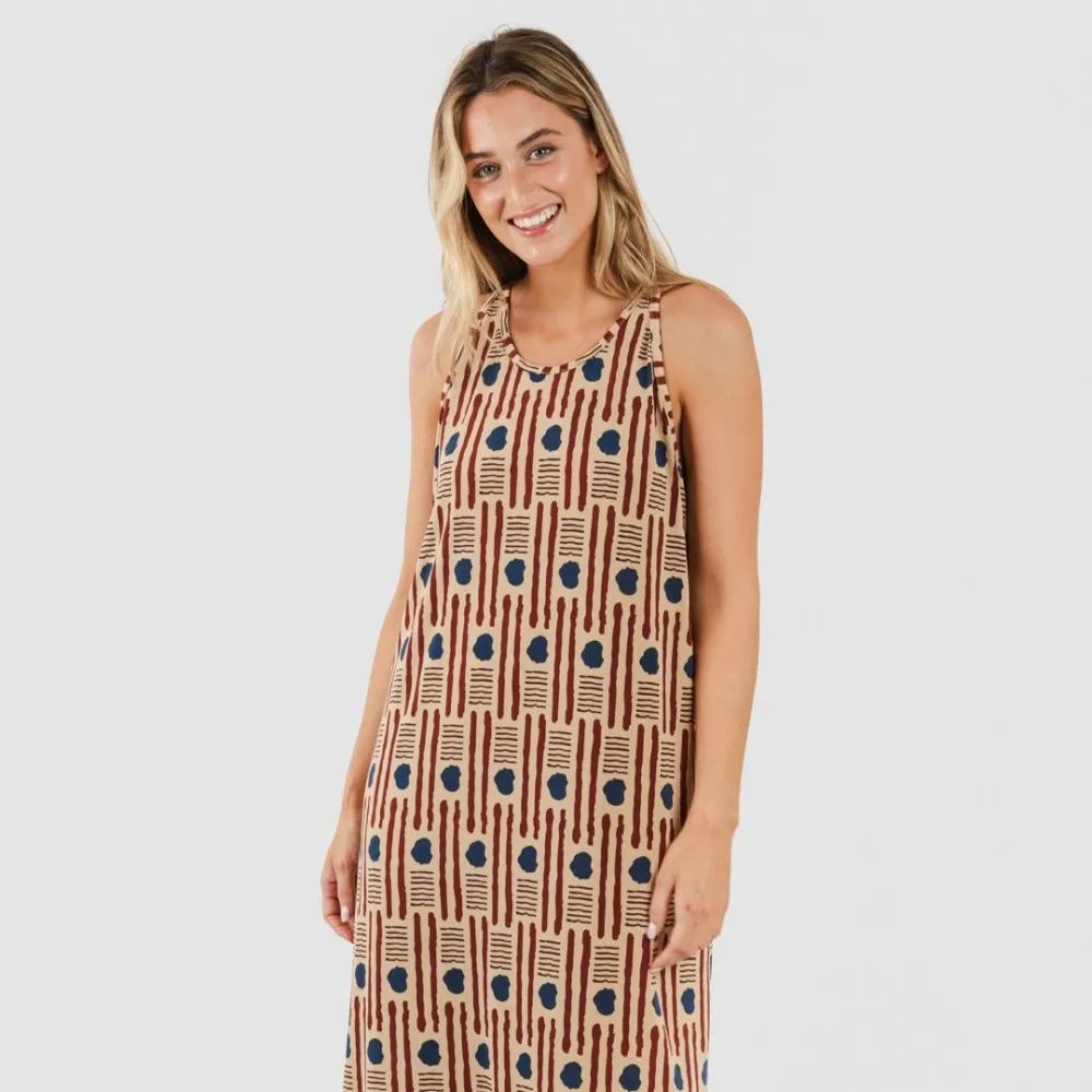 Vestido largo tirantes crepe Fresno