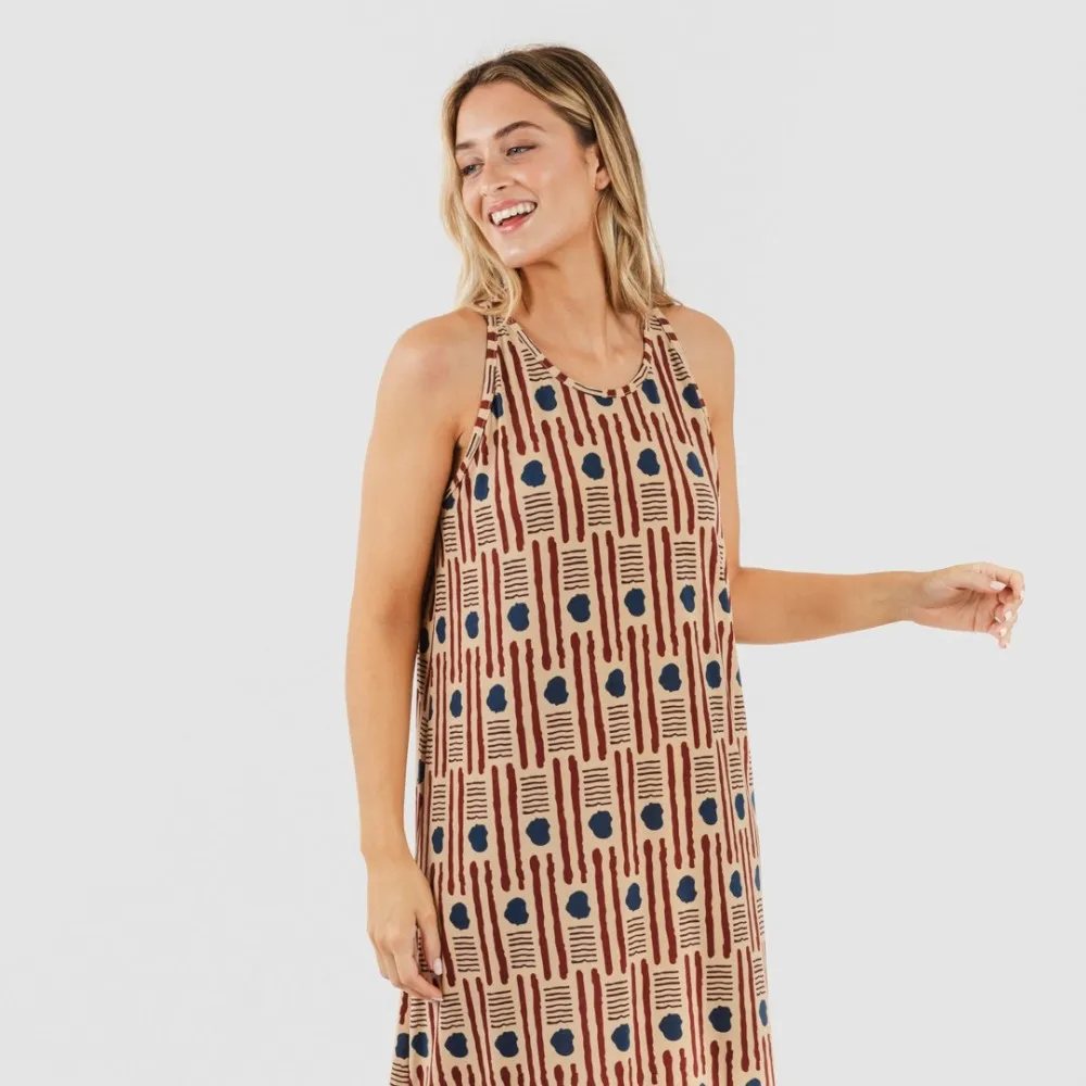 Vestido largo tirantes crepe Fresno
