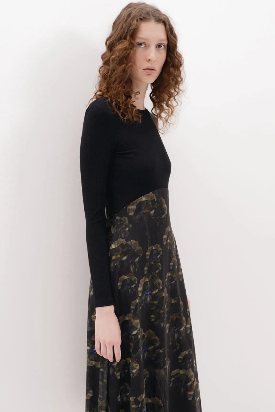 Vestido midi floral M. Christian Lacroix