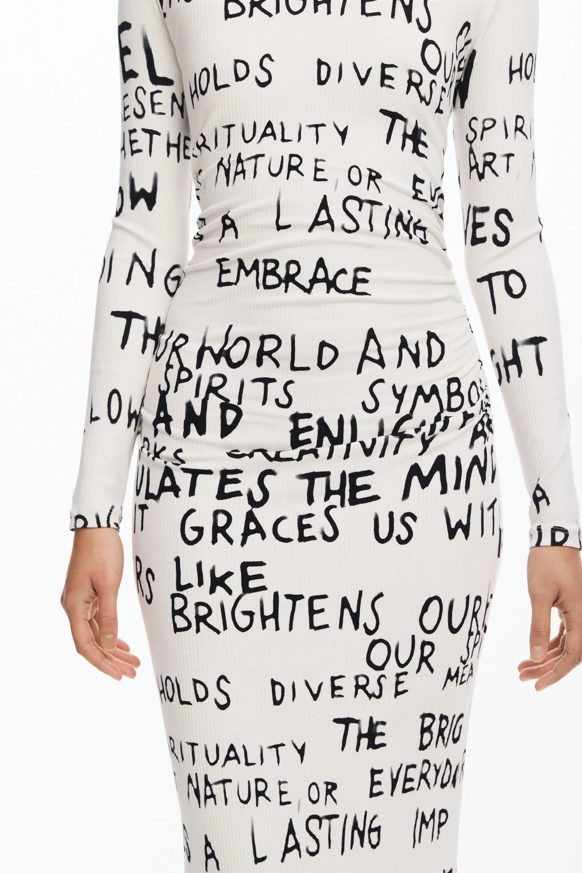 Vestido midi frase