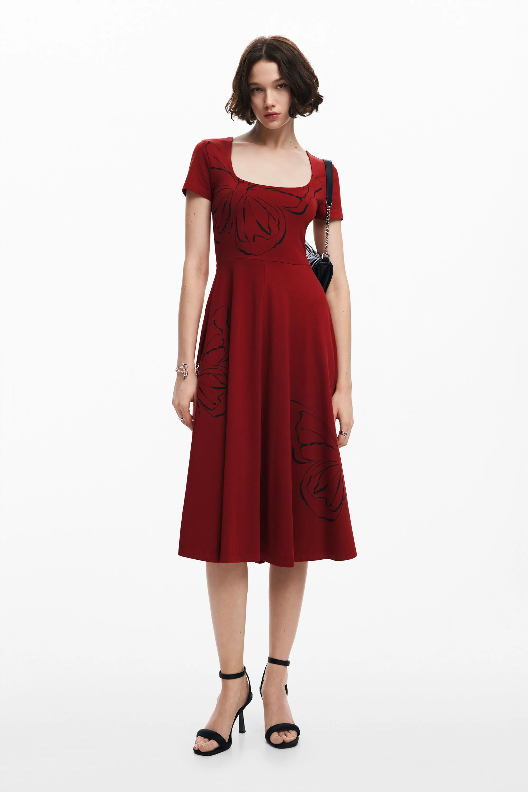 Vestido midi mariposas