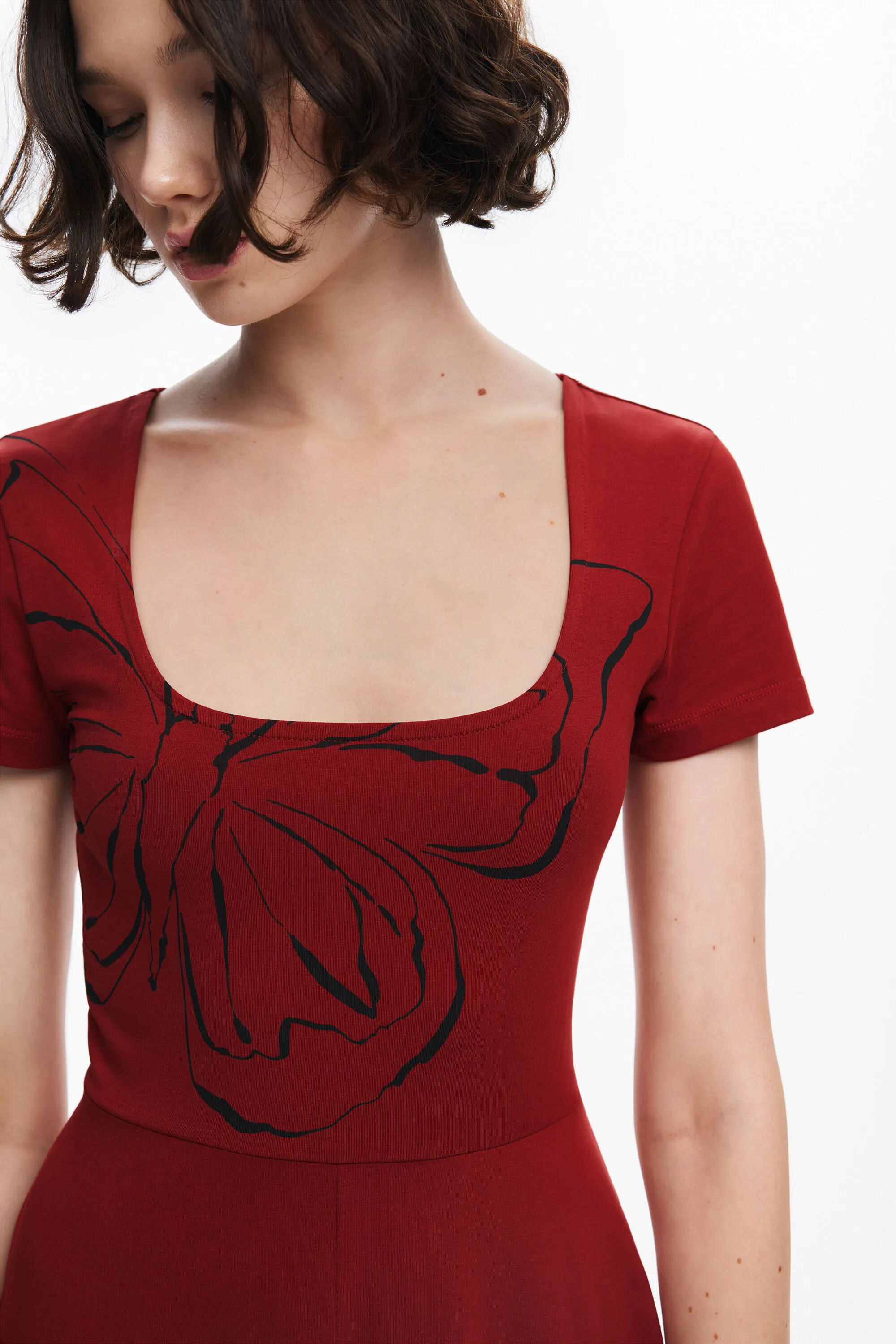 Vestido midi mariposas