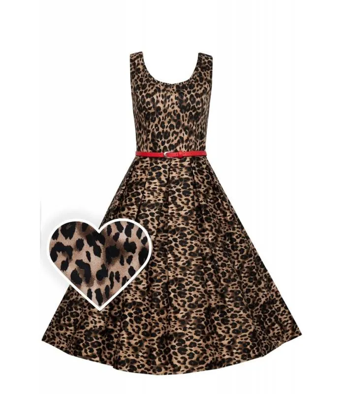VESTIDO RETRO AMANDA ESTAMPADO LEOPARDO DOLLY AND DOTTY V950TIGER