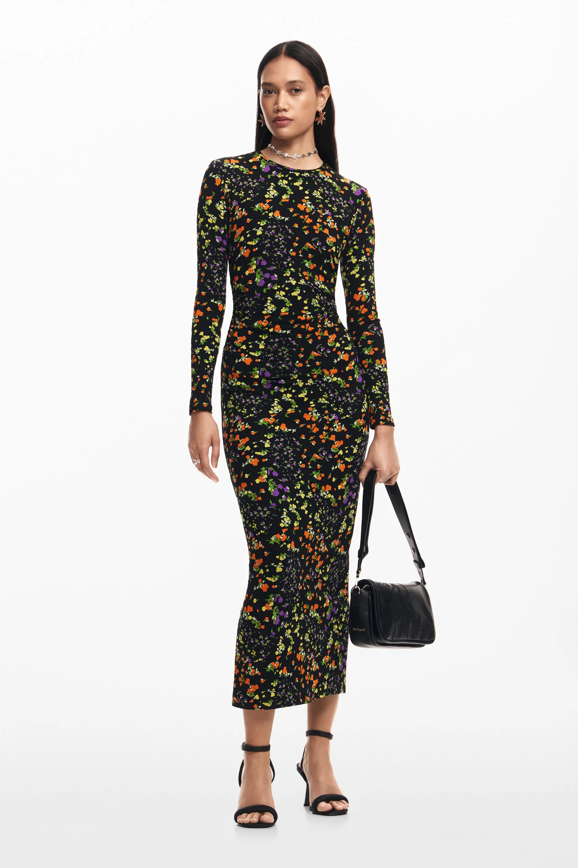 Vestido slim flores