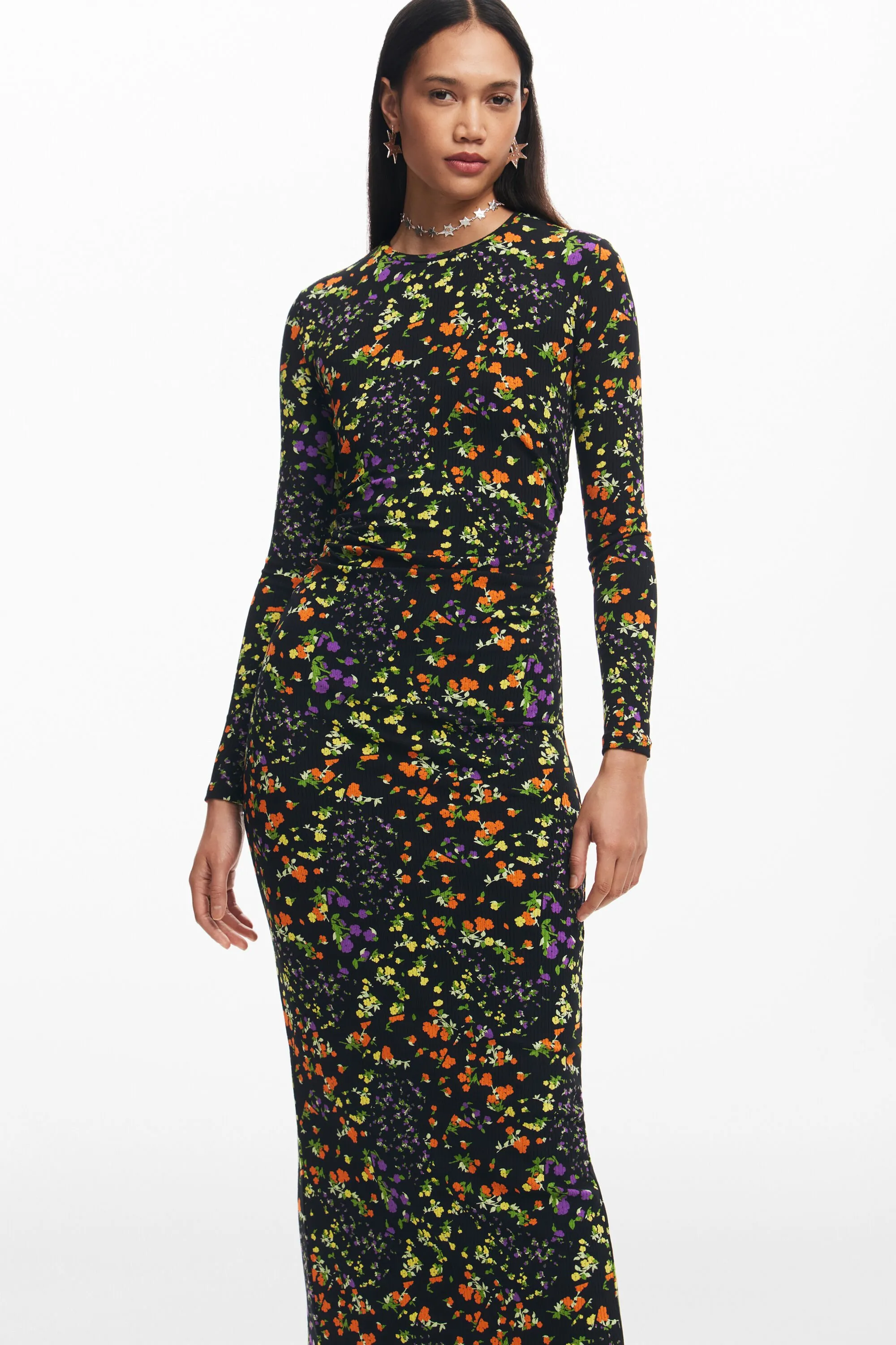 Vestido slim flores