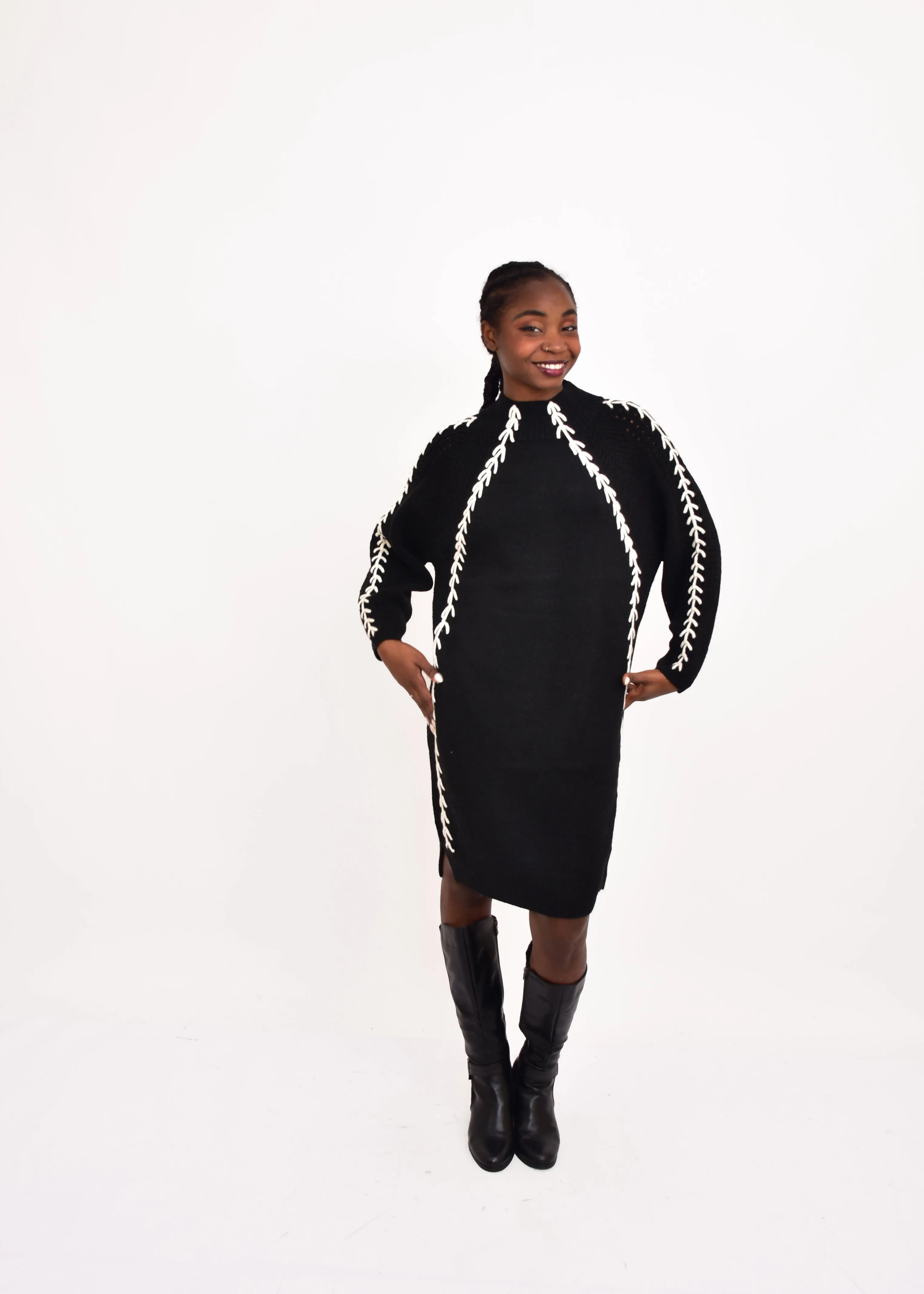 VESTIDO TRENZADONEGRO