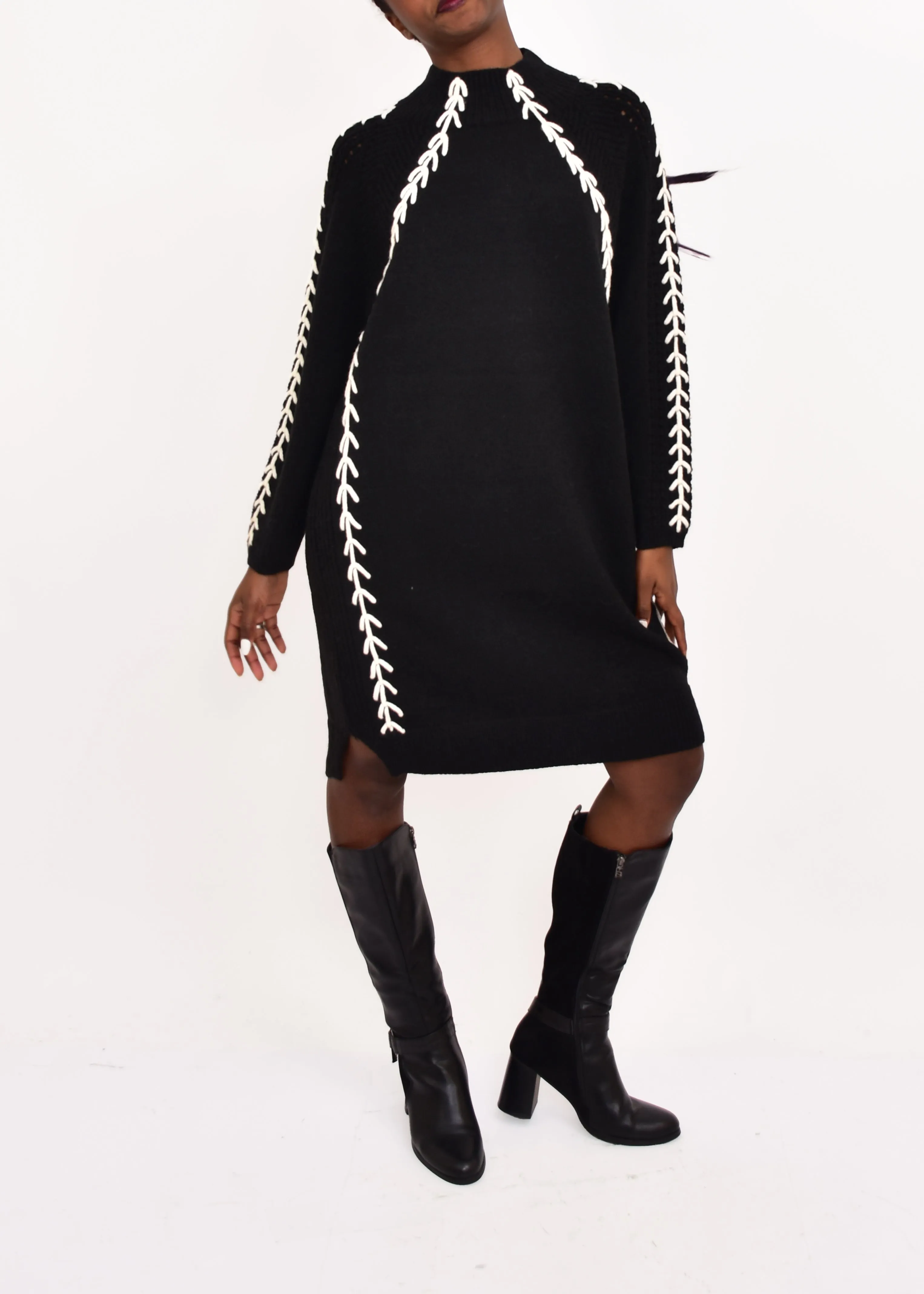 VESTIDO TRENZADONEGRO