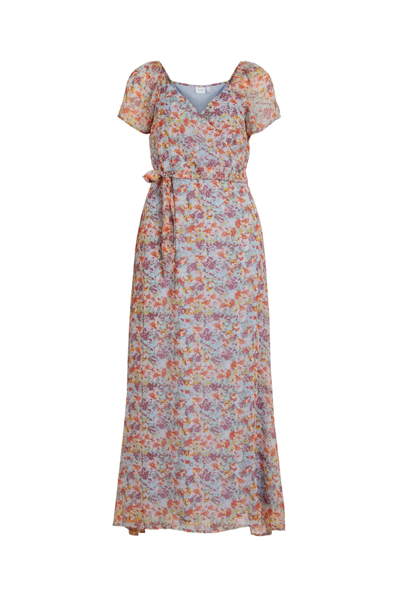 Vila Vestido envolente de manga corta.