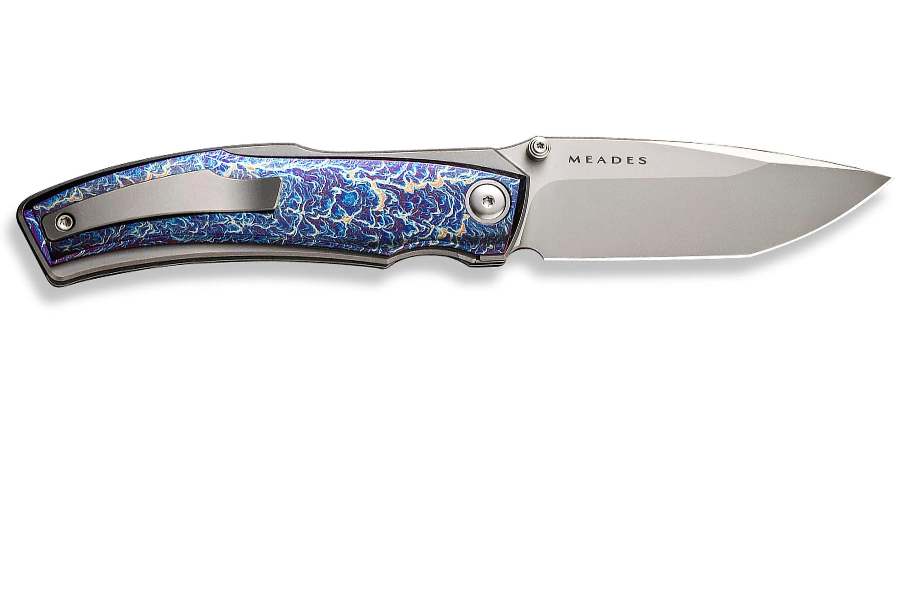 WE KNIFE SWORDFIN WE230671 BEAD BLASTED CPM 20CV, FLAMED TITANIUM GRAY TITANIUM NAVAJA, DISEñO THYS MEADES