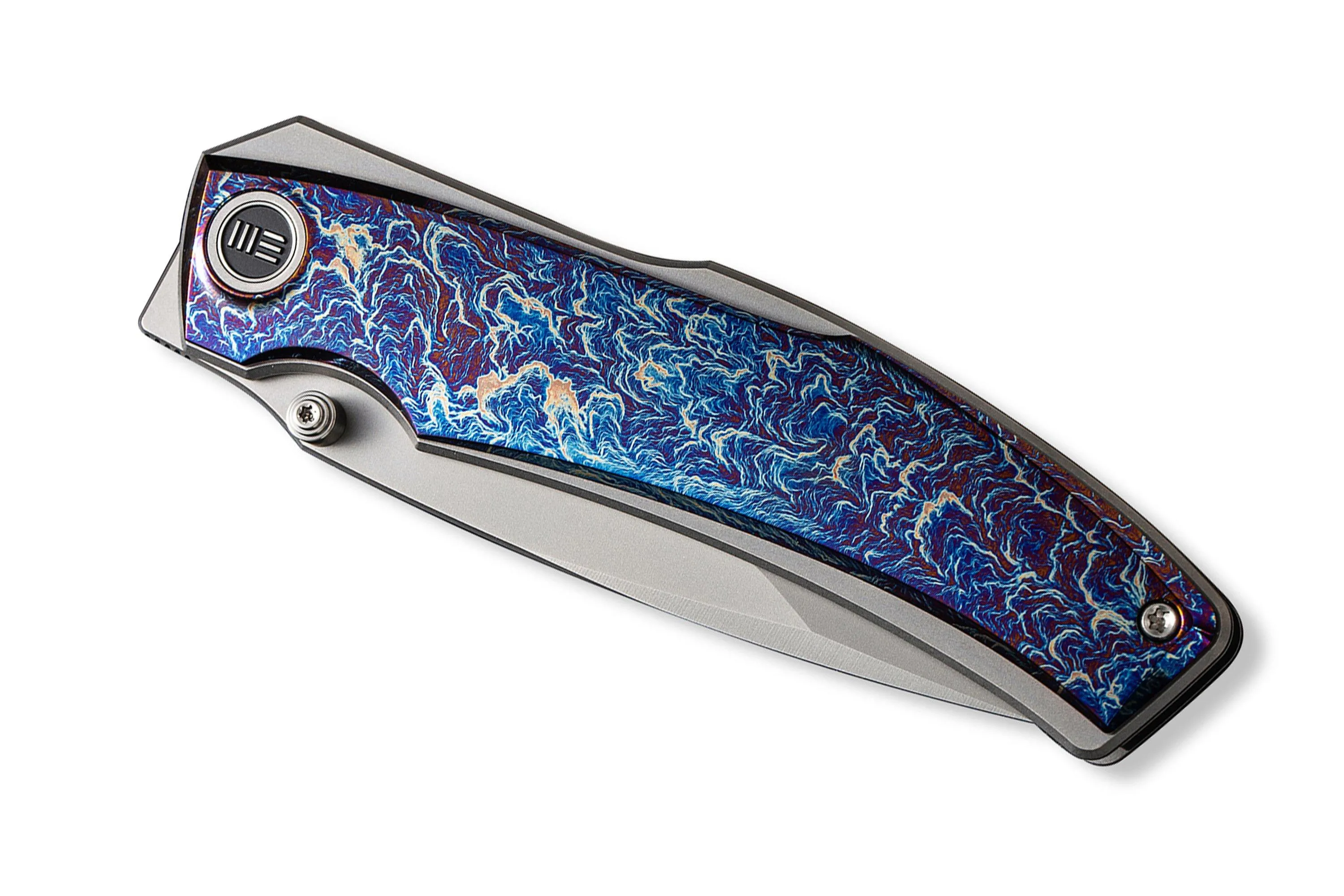 WE KNIFE SWORDFIN WE230671 BEAD BLASTED CPM 20CV, FLAMED TITANIUM GRAY TITANIUM NAVAJA, DISEñO THYS MEADES