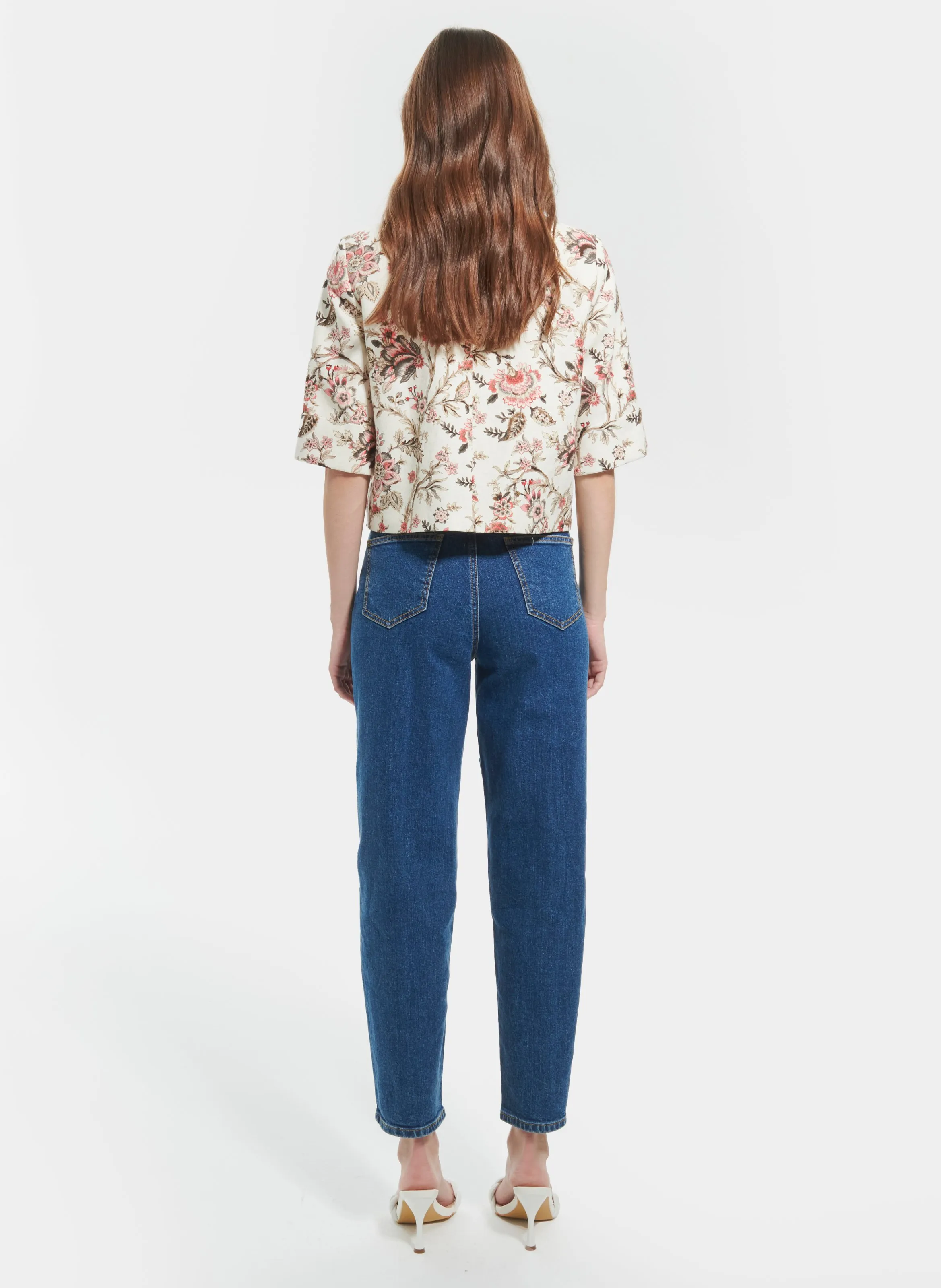 ZAPA CYRILLE  CAMISA RECTA CON ESTAMPADO EN MEZCLA DE LINO EN MULTICOLOR