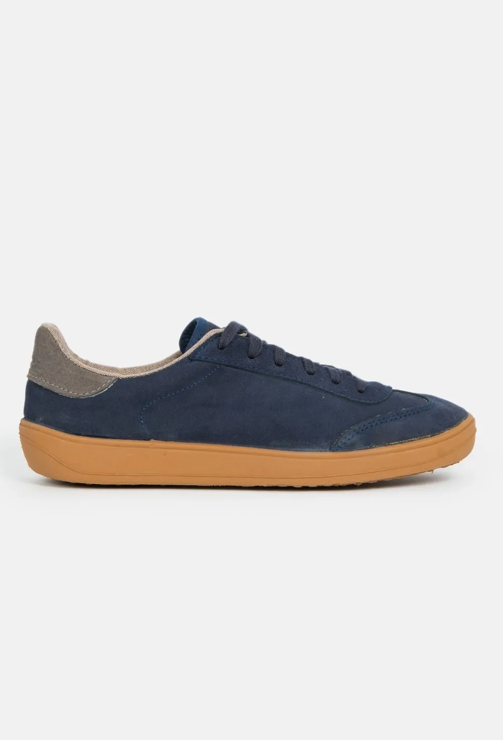 Zapatilla casual serraje bicolor azul marino