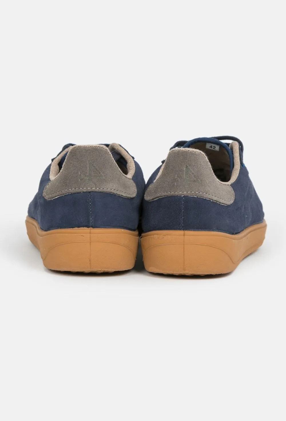 Zapatilla casual serraje bicolor azul marino