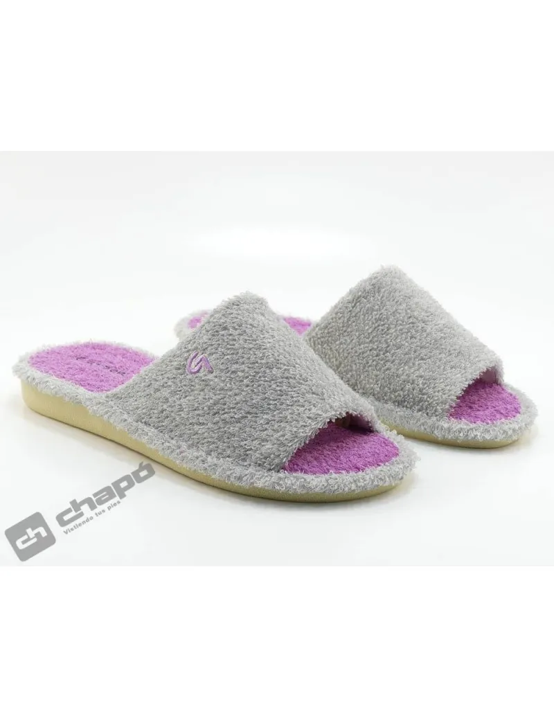 Zapatilla De Casa Gris GarzÓn Zapatillas P410.130