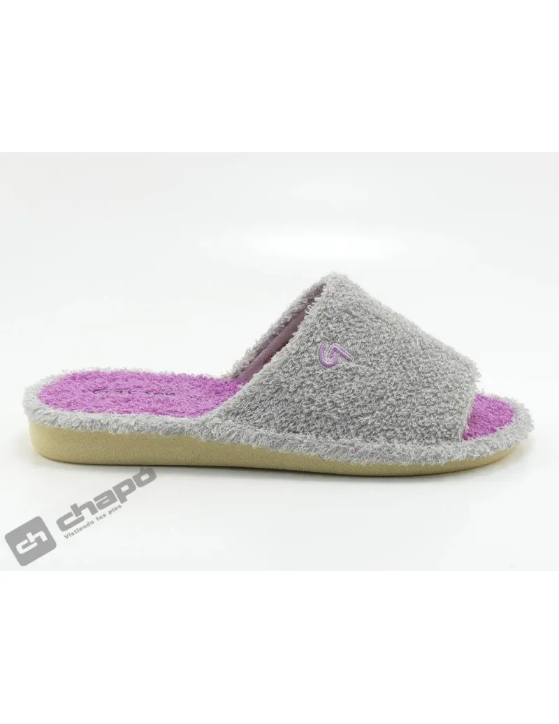 Zapatilla De Casa Gris GarzÓn Zapatillas P410.130