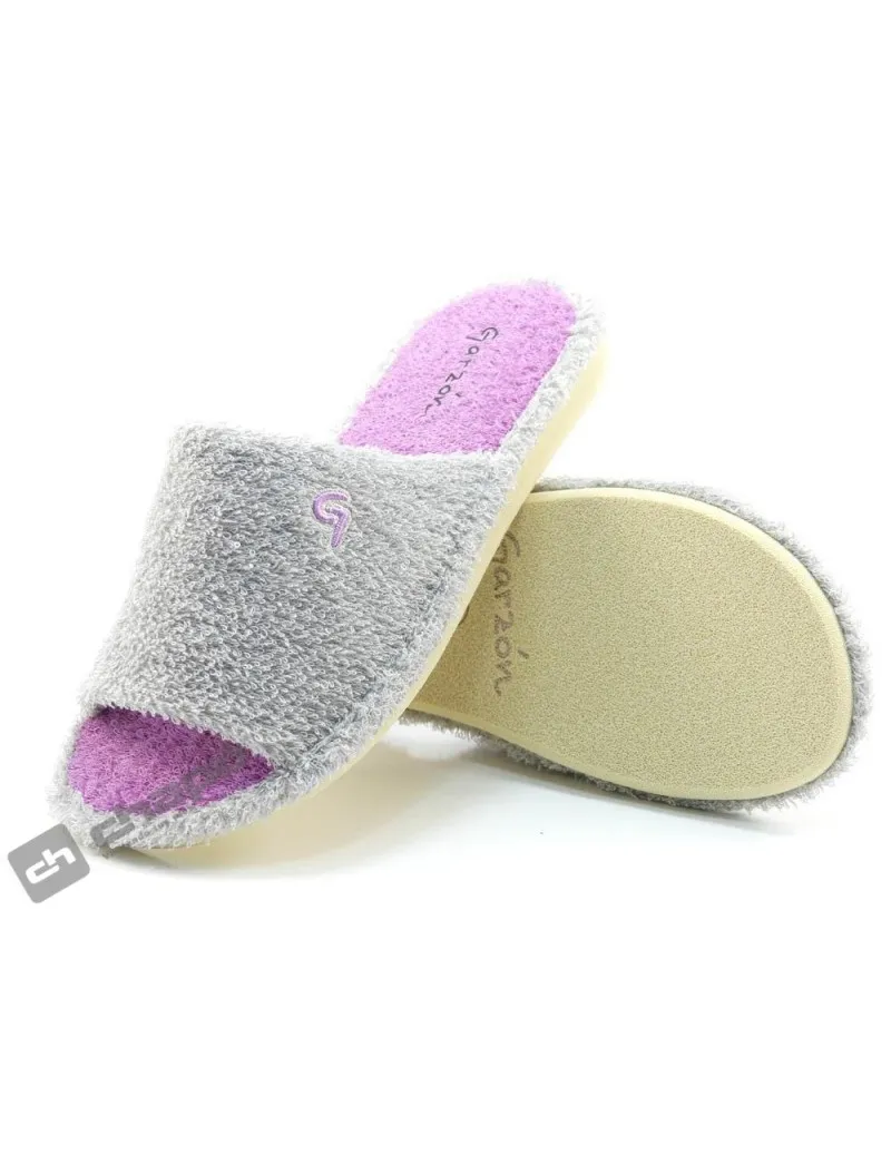 Zapatilla De Casa Gris GarzÓn Zapatillas P410.130