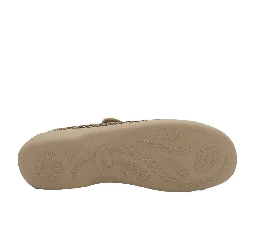 ZAPATILLA GARZÓN 3065.170 ANATÓMICA PARA MUJER PLAYERA CALLE SALÓN VELCRO ALOE VERA REJILLA FIJI BEIG 27725