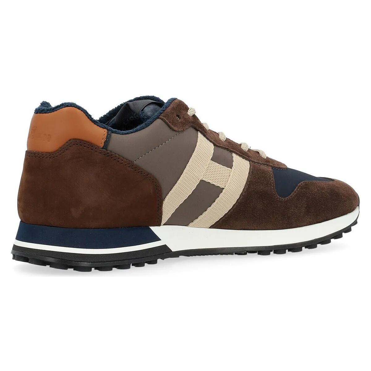 Zapatilla  H383 azul marrón y gris