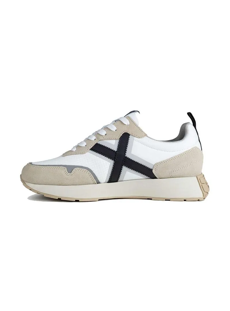 Zapatilla Hombre Munich Xemine 58 Beige Blanco