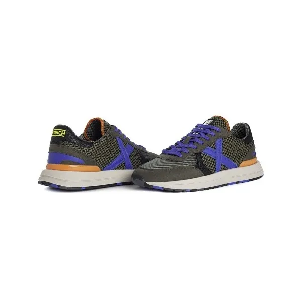 Zapatilla Munich Soon 36 Kaki Azul Hombre