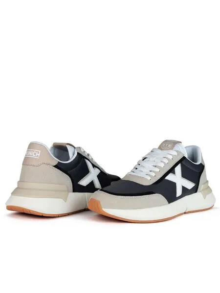 Zapatilla Munich Versus 80 M Negro/Beige