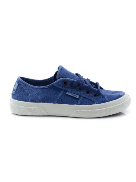 zapatilla natural world azul para mujer