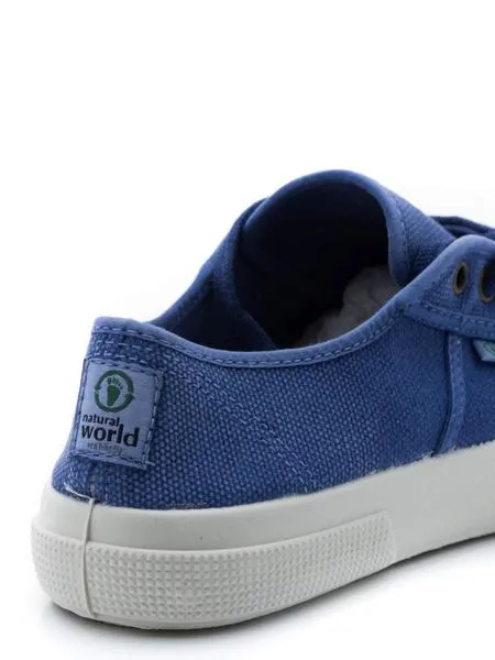 zapatilla natural world azul para mujer