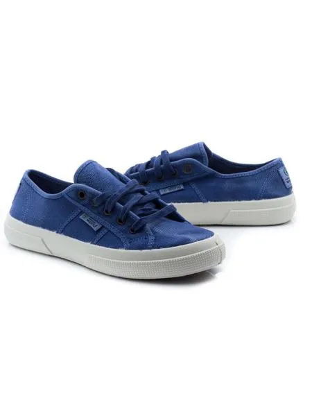zapatilla natural world azul para mujer