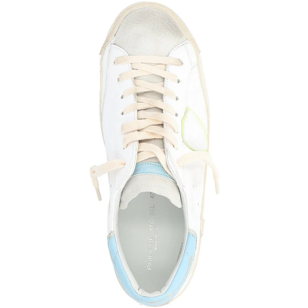 Zapatilla  París X blanco y azul