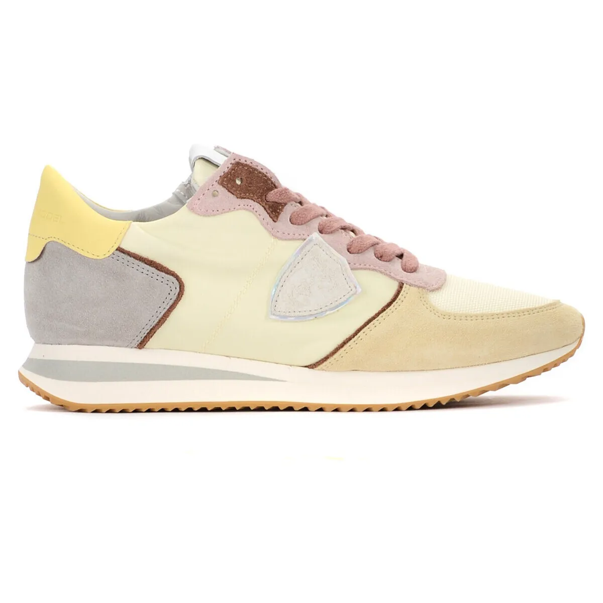 Zapatilla  Tropez X beige, rosa y burdeos