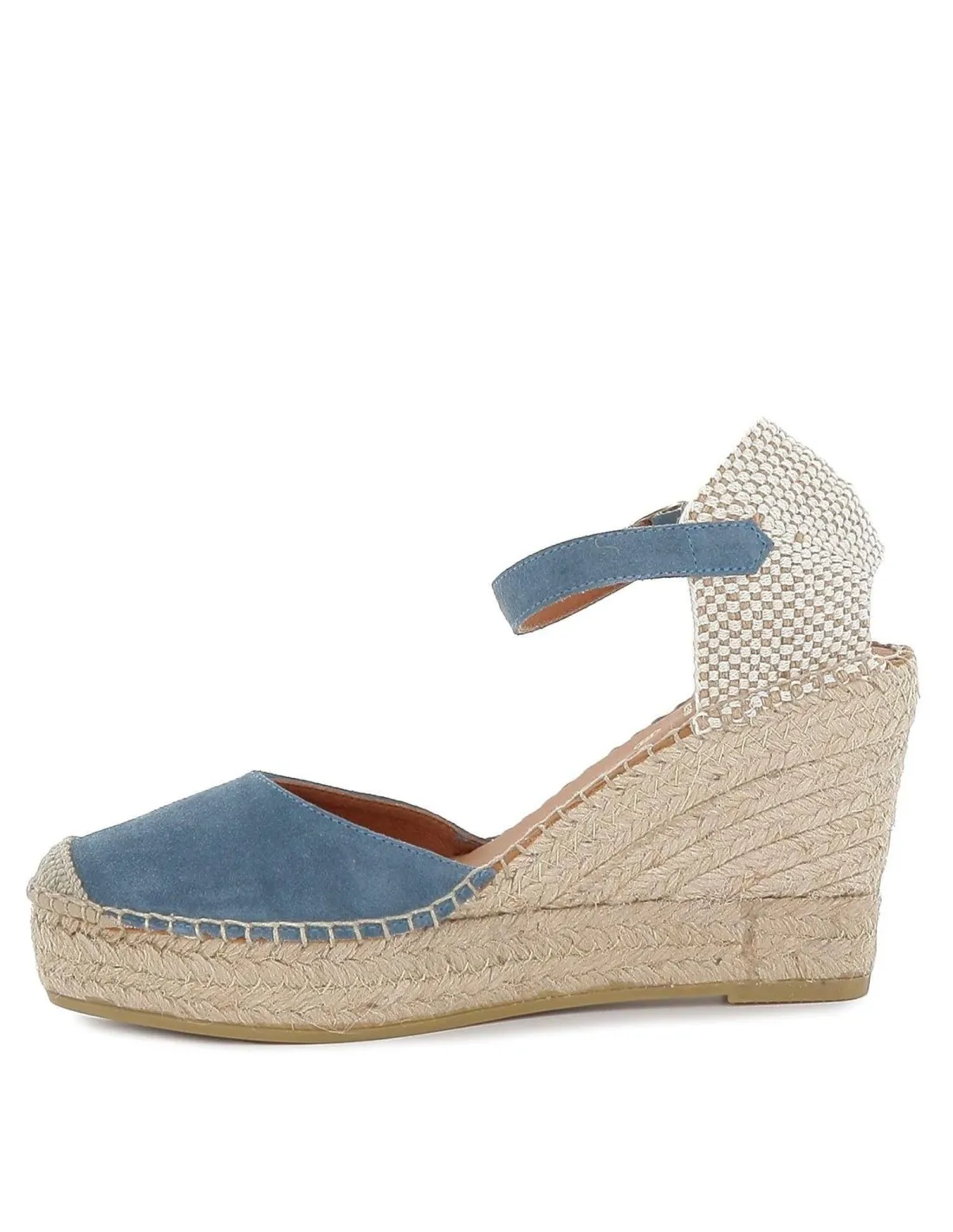 Zapatilla yute ante serraje azul Viguera