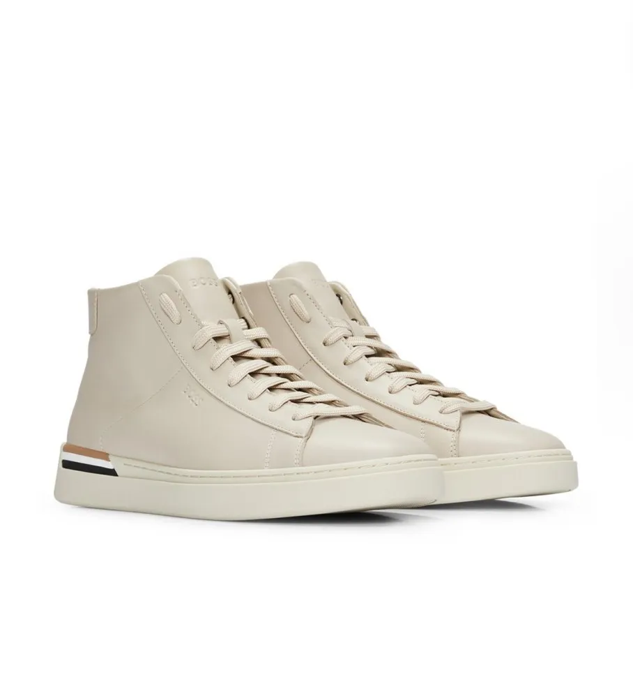 Zapatillas de piel Clint beige