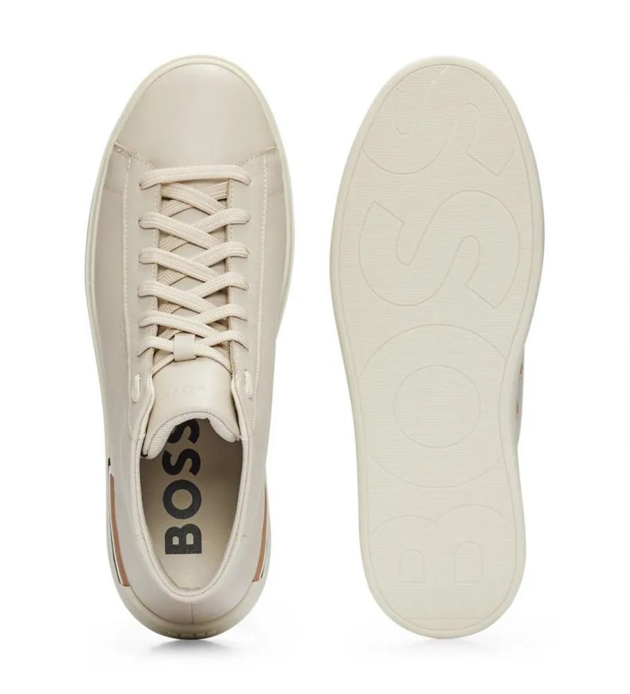 Zapatillas de piel Clint beige