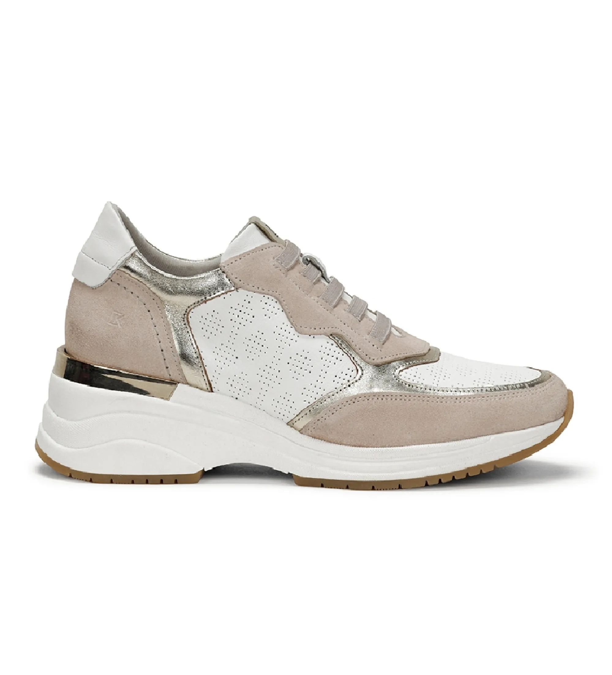 Zapatillas de Piel D9046 beige
